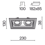 Встраиваемый светильник Technical DL003-02-W