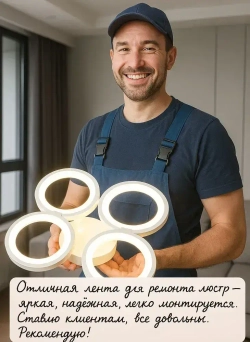 Светодиодная лента для ремонта люстр 3м. 1 шт. 3PIN (трехпроводная)