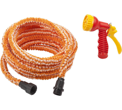 GRINDA PS-22, удлиняющийся шланг 7.5 - 22.5 м, пистолет поливочный, коннекторы, поливочный набор (428496-22)