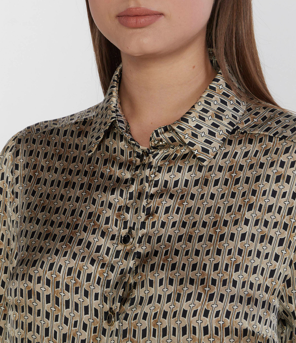 Сатиновая рубашка Liu Jo - бежевый(MF3331 T5958)