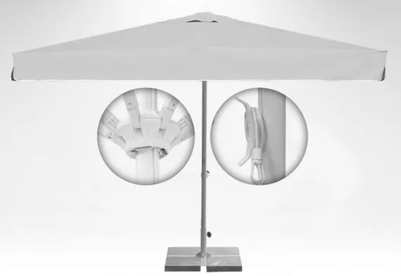 Зонт профессиональный Avocado, 300х300 см, серебристый/черный