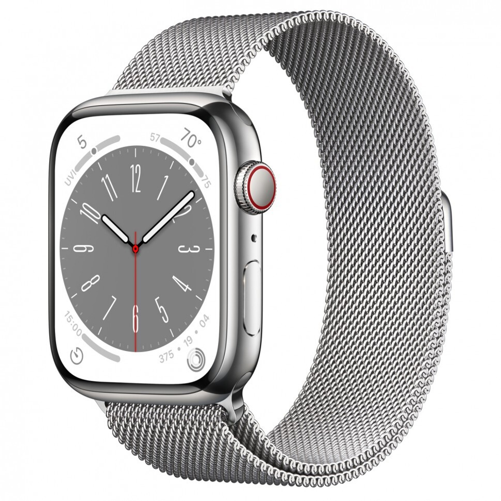 Apple Wacth Series 8 45mm Stainless Steel Silver / Milanese loop