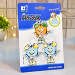 Крючок самоклеящийся 3шт "Веселые"