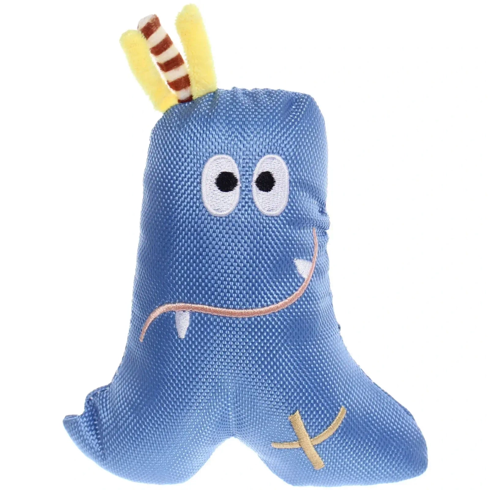 Игрушка для кошек мягкая «Монстрик», цвет голубой, шуршалка и пищалка, 12*12см (лейбл)