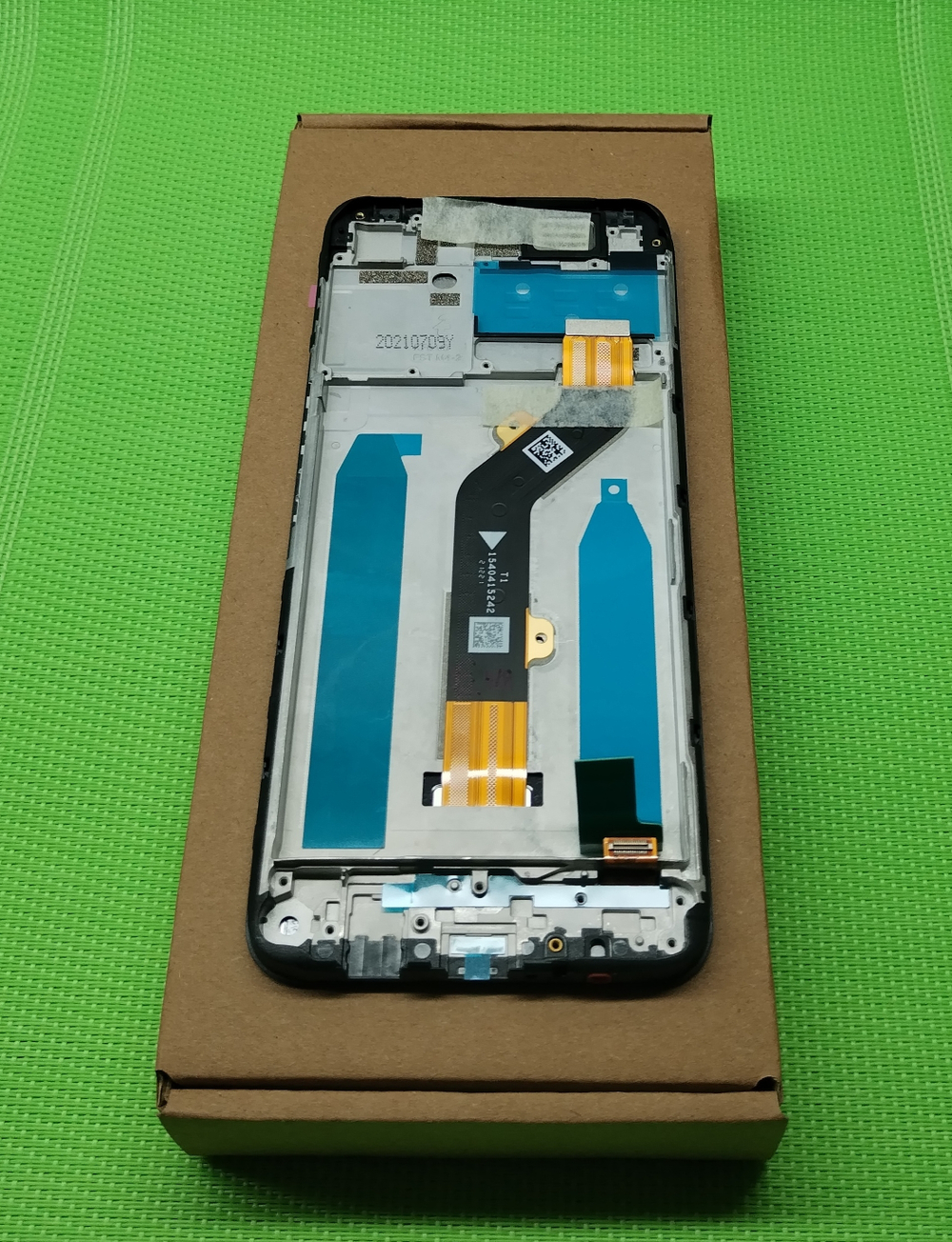 Tecno Spark 7 (KF6n) - Дисплейный модуль в сборе с тачскрином (в рамке) (АСЦ)