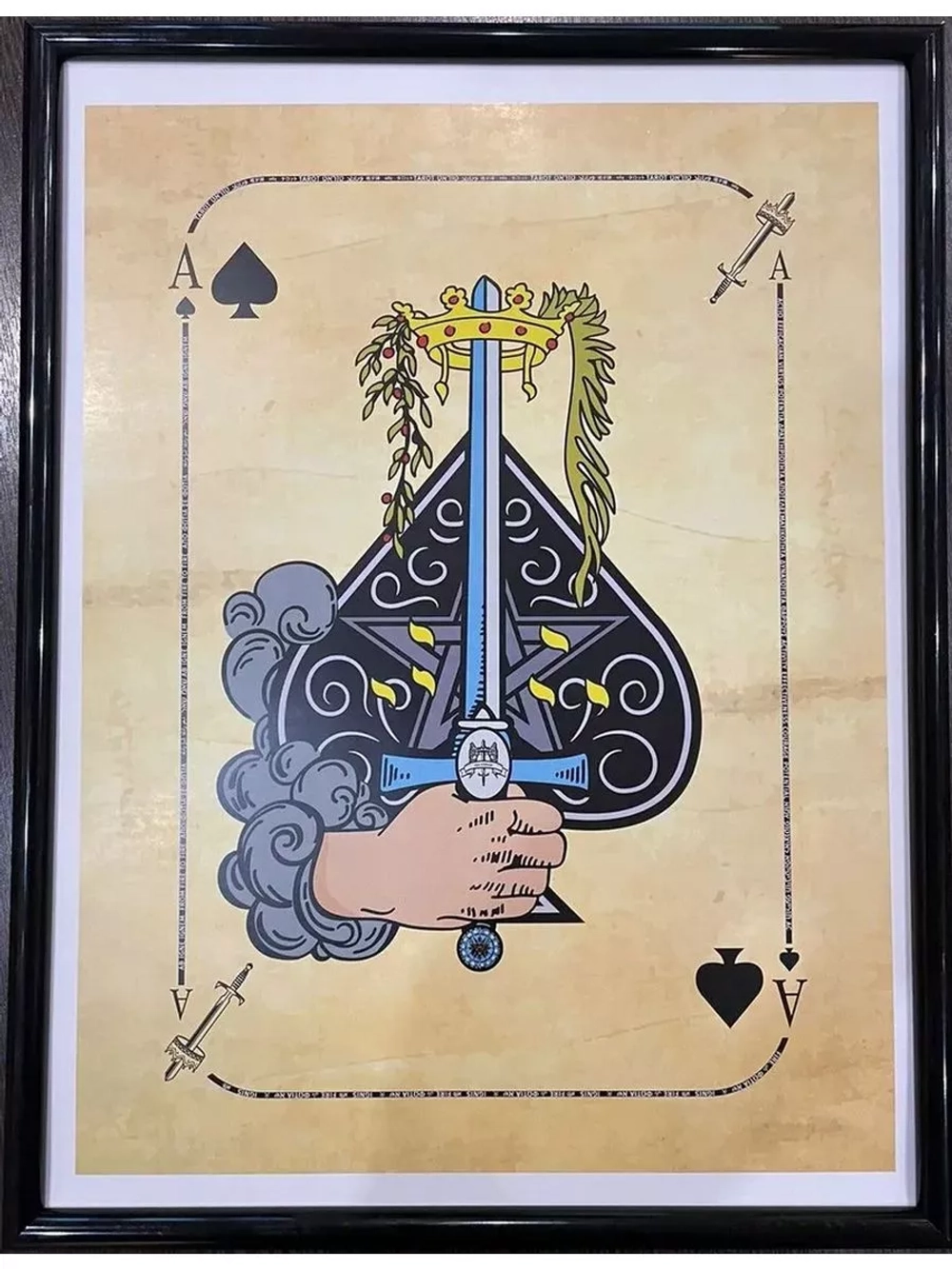 Постер Рука с мечом символ мужества и отваги А3 П-023