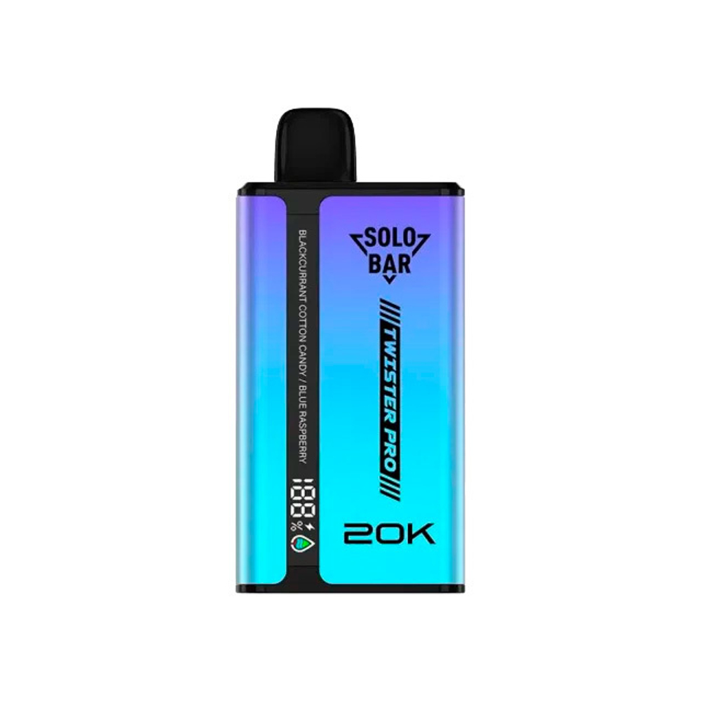 SOLOBAR Twister Pro 20K - Blackcurrant Cotton Candy / Blue Raspberry (2% nic)