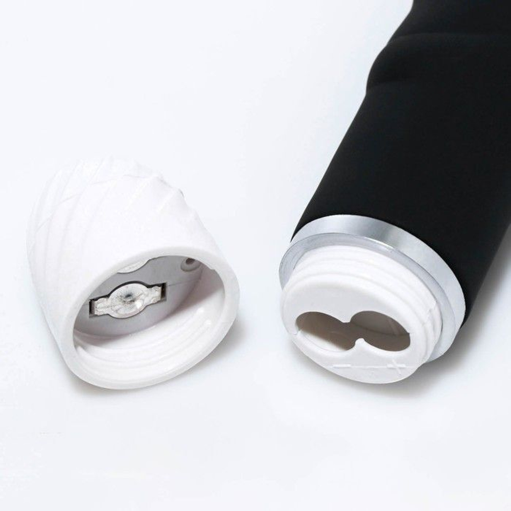 Черный вибратор для стимуляции точки G - 17 см. (Цвет: черный)