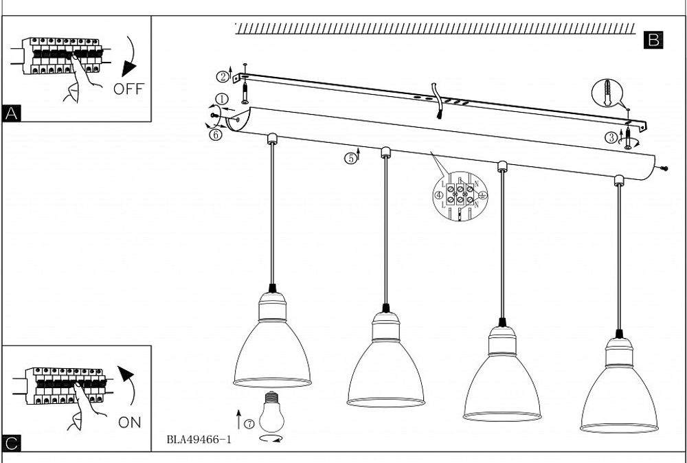 Подвесной светильник Eglo Priddy 49466