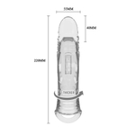 Прозрачная насадка на пенис - 22 см. (Цвет: прозрачный)