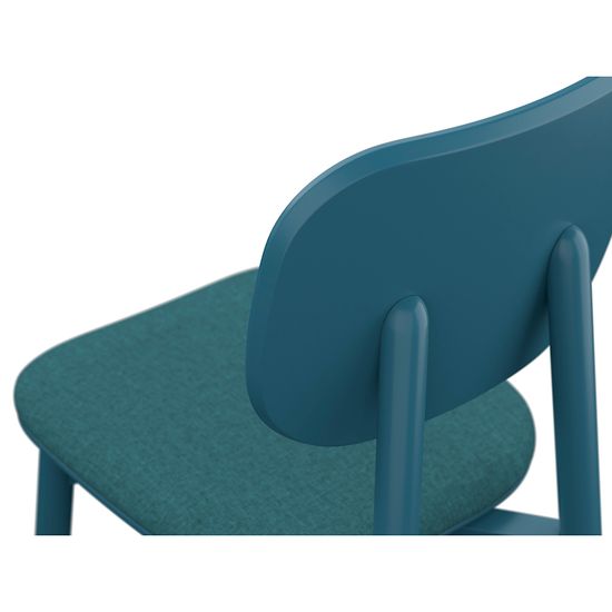 Стул saga деревянный, рогожка, сине-зеленый