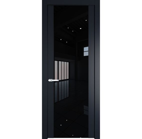 Межкомнатная дверь эмаль Profil Doors 1.7P нэви блу остеклённая