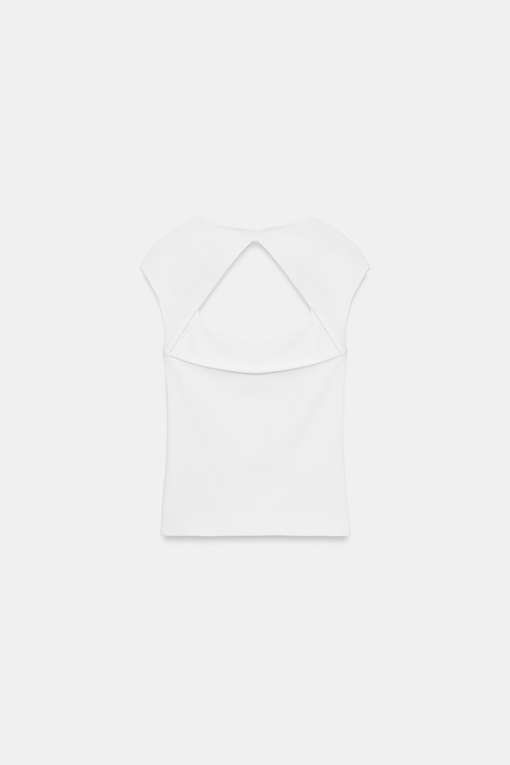ZARA ТОП С ВЫРЕЗОМ НА СПИНЕ, БЕЛЫЙ