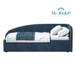 Кровать Элис 90х200 Синий Велюр Правый Угол