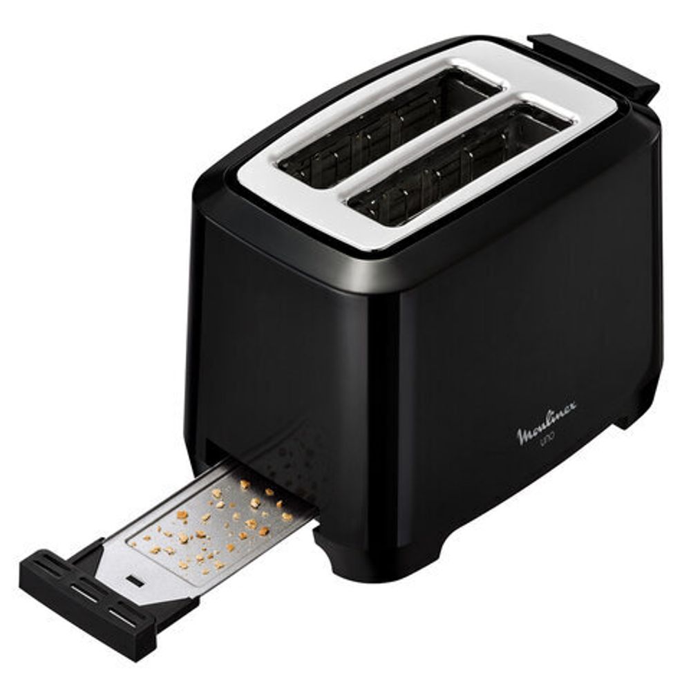 Тостер MOULINEX LT140811, 800 Вт, 2 тоста, 7 режимов, пластик, черный, 8010000210