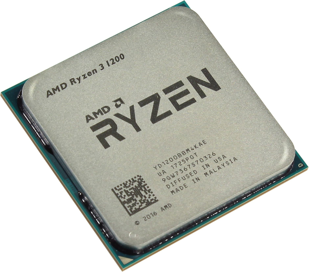 Процессор Socket AM4 CPU AMD Ryzen 3 1200 (YD1200B) 3.1 GHz / 4core / 2+8Mb / 65W