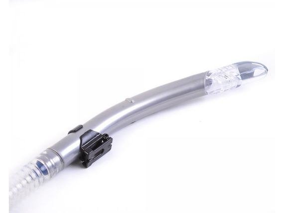 Трубка с клапаном Sargan Селена Прозрачный силикон Silver Серебристая