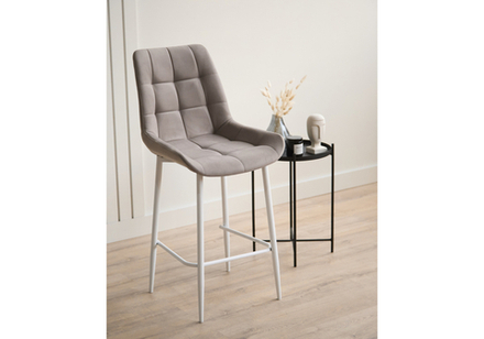 Барный стул Woodville Челси 360 латте (zd 290), белый np, ножки белые