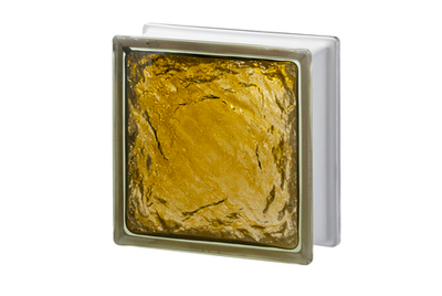 Стеклоблок Айс бронза Vitrablok 19,7x19,7x8