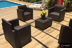 Комплект мебели NEBRASKA TERRACE Set (стол, 2 кресла), венге