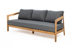 Диван из тика Joygarden ВЕНТО 3-х местный, Natural Teak, серый
