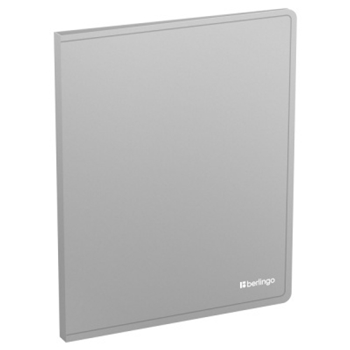 Папка с зажимом Berlingo "Soft Touch", 17мм, 700мкм, серая, с внутр. карманом И
