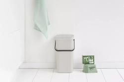Brabantia - Контейнер для мусора Sort &amp; Go 16л Светло-серый / артикул   213465  / GTIN 8710755213465