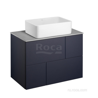 Тумба под раковину Roca Luna 80 2 ящика синий ZRU9307767