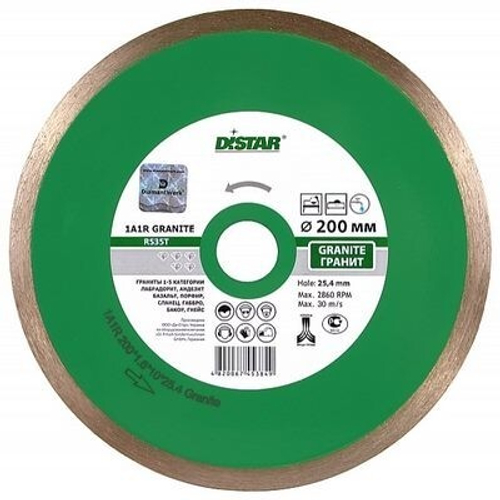 Дистар диск алмазный 1A1R 200x1,6x10x25,4 Granite 11120034015