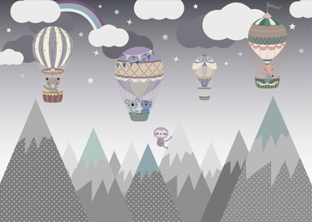 Фотообои воздушные шары в звездах