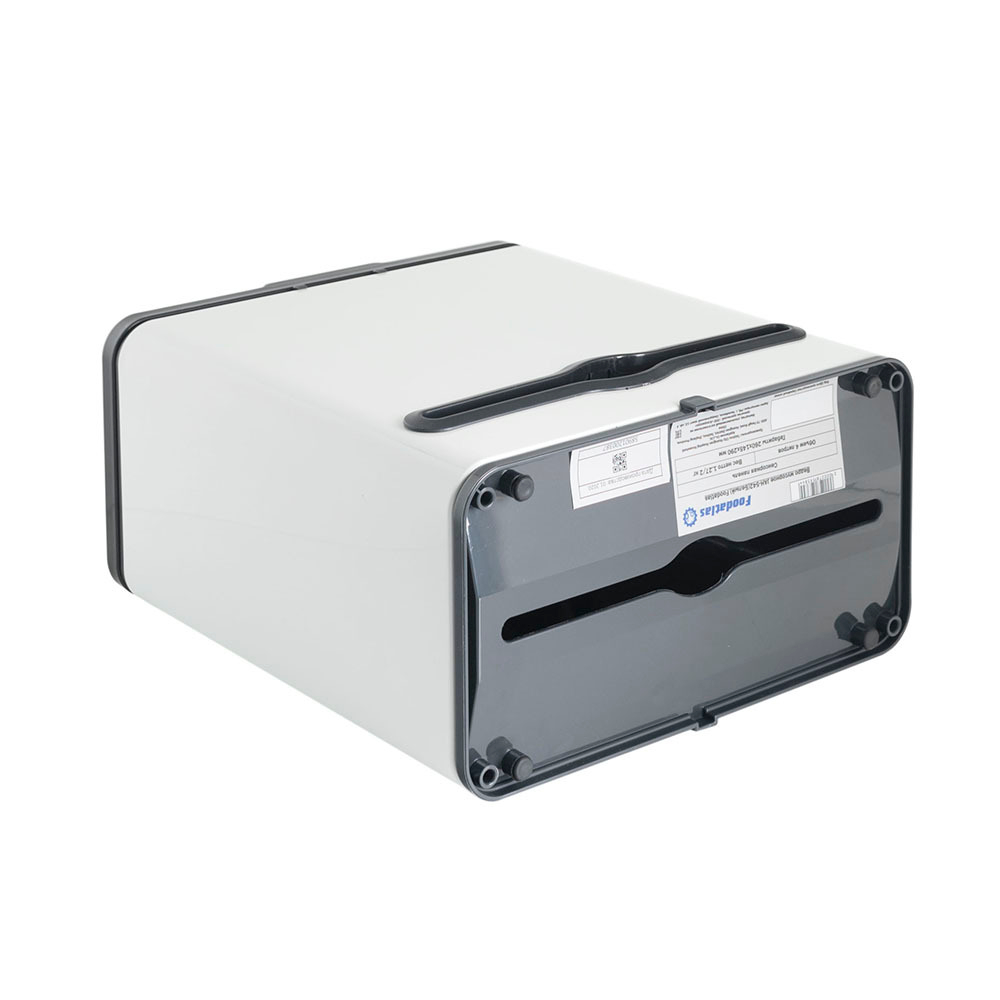 Ведро для мусора, внутр ведро, держатель б/полотенец, Foodatlas JAH-542, 4л (белый)