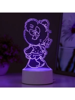 Светильник 3D ночник RISALUX «Медвежонок», LED RGB, от сети,
