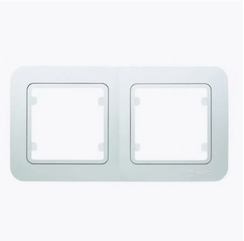 Рамка Makel Lillium Natural 2-постовая горизонтальная белая 05934