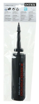 Насос ручной Intex 69613 Hi-Output 29 см / Механический поршневой насос Интекс для надувных матрасов, кругов и лодок