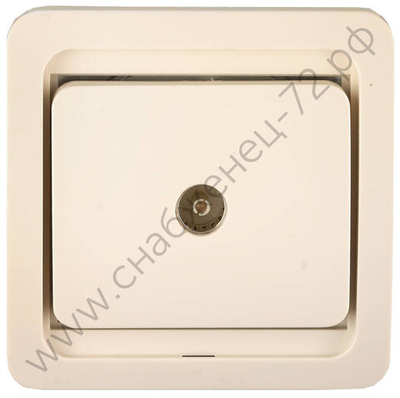 СВЕТОЗАР Гамма, телевизионная одинарная цвет бежевый, Электрическая розетка (SV-54115-B)