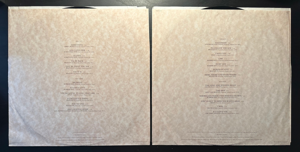 The Beatles - Love Songs 2LP (США 1986г.)