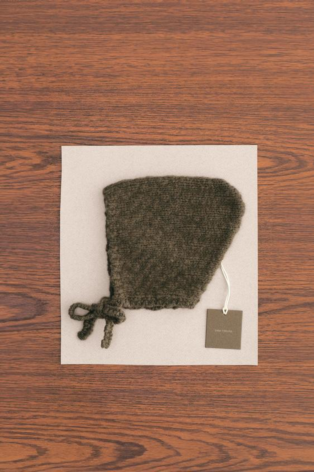 ZARA TIMELESS — ЧЕПЧИК С ШЕРСТЬЮ, ТЕМНЫЙ ХАКИ