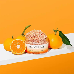 Соль для ванн Savonry "Мандариновое Настроение", с шиммером, цитрусовый аромат
