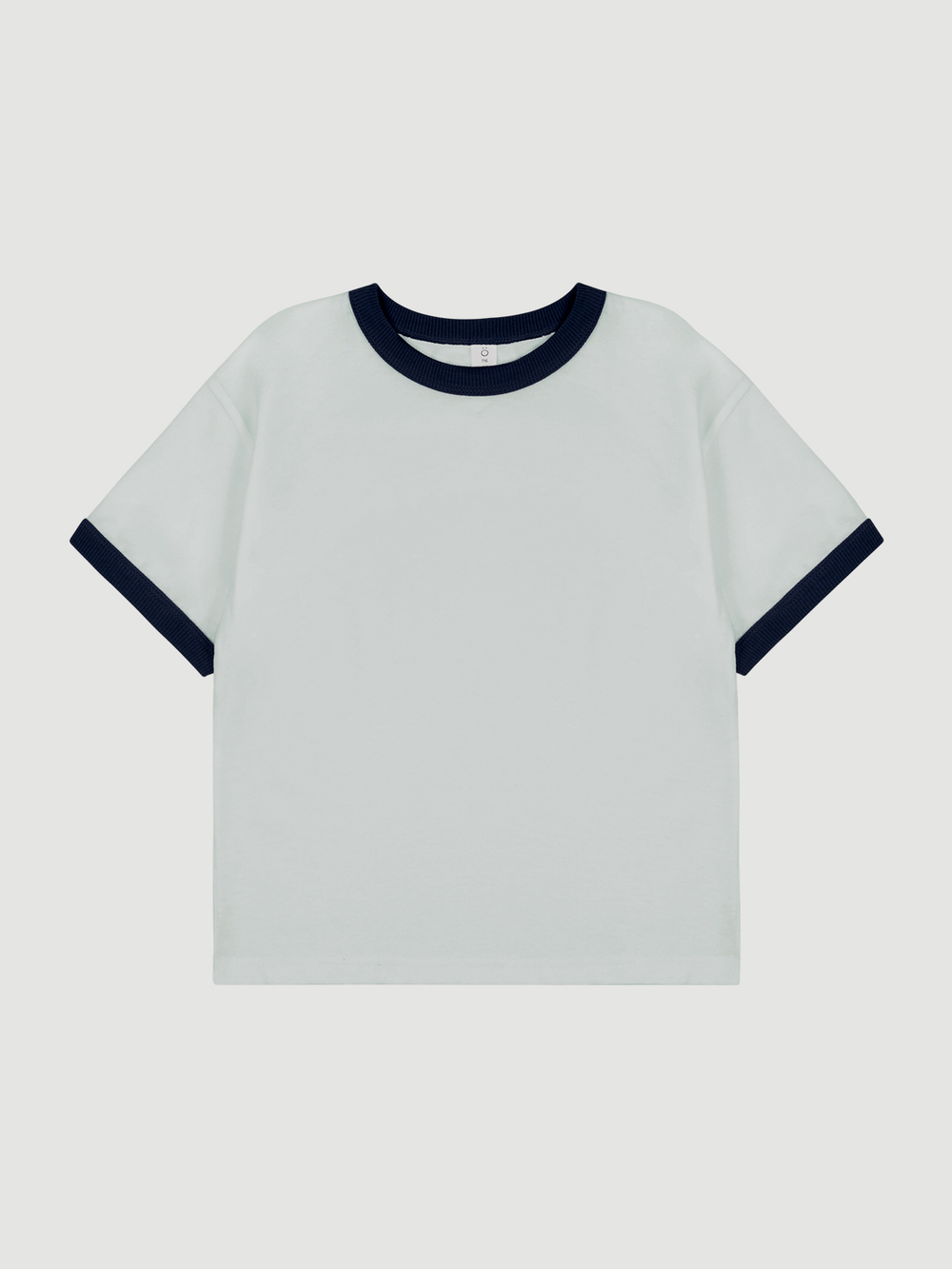 Футболка с контрастной окантовкой Mjölk Серо-голубой/Синий, уценка