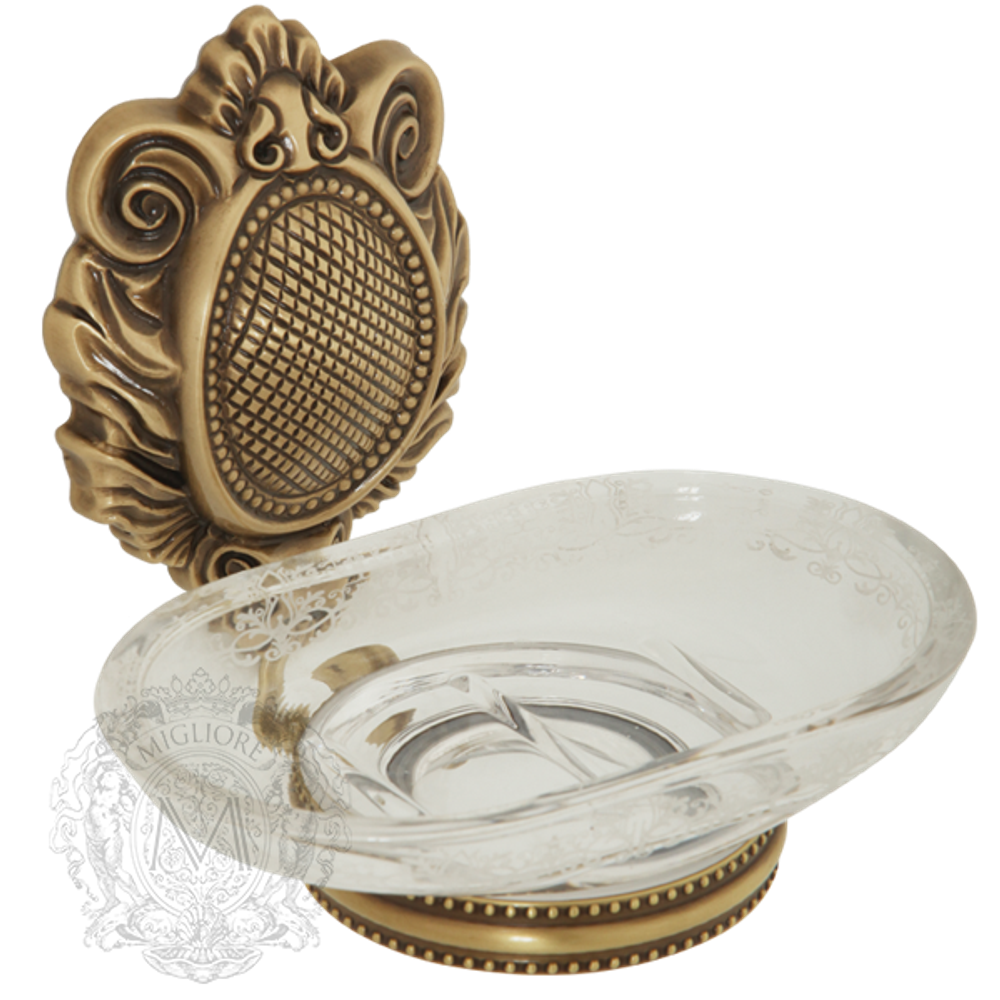 Мыльница настенная Migliore Cleopatra ML.CLE-60.701 стекло прозрачное с матовым декором