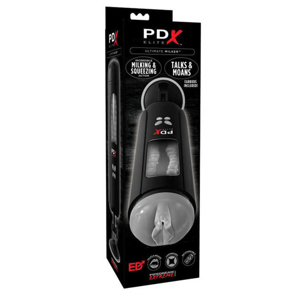 Вибромастурбатор с эффектом всасывания PDX ELITE Ultimate Milker (Цвет: черный)