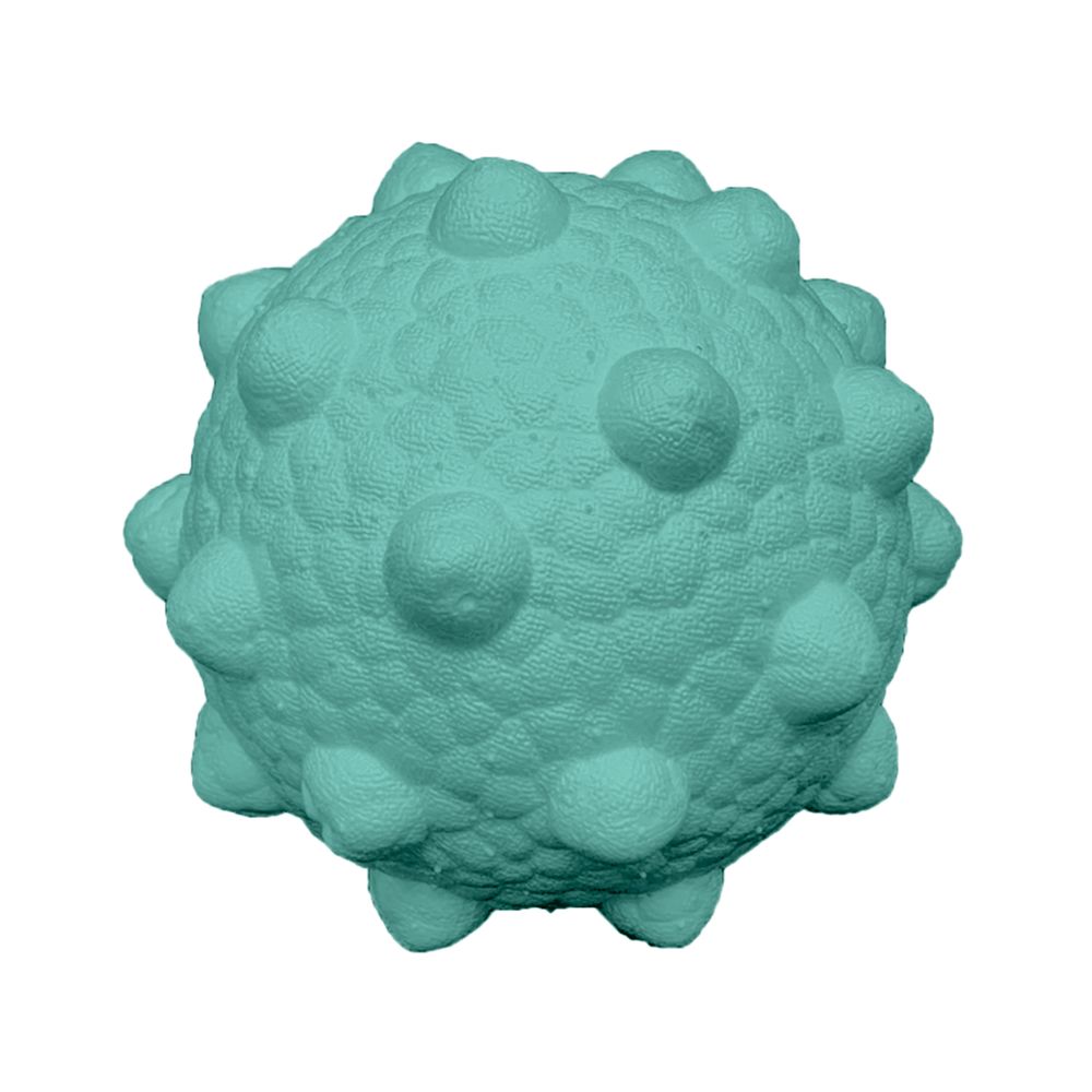 Игрушка Mr.Kranch для собак Мяч с шипами, 8 см неоновая голубая