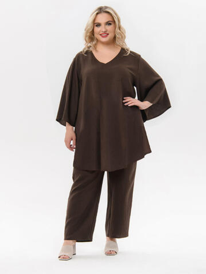Туника свободная, цвет шоколадный