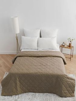 Покрывало микрофибра 240х215, бежевый