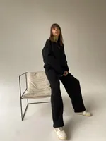 Брюки One Two Wide Sweatpants черные