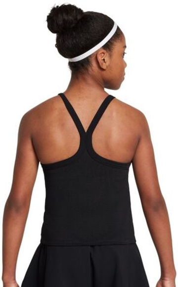 Футболка для мальчика теннисная Майка Nike Girls High-Neck - черная