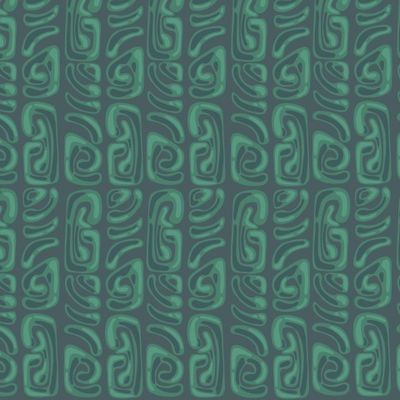 seamless ethnic pattern in green Trendy illustration