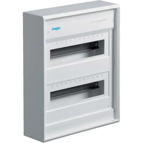 Щит APV Volta навесной с клемамми 2x12М IP30 без крышки Hager