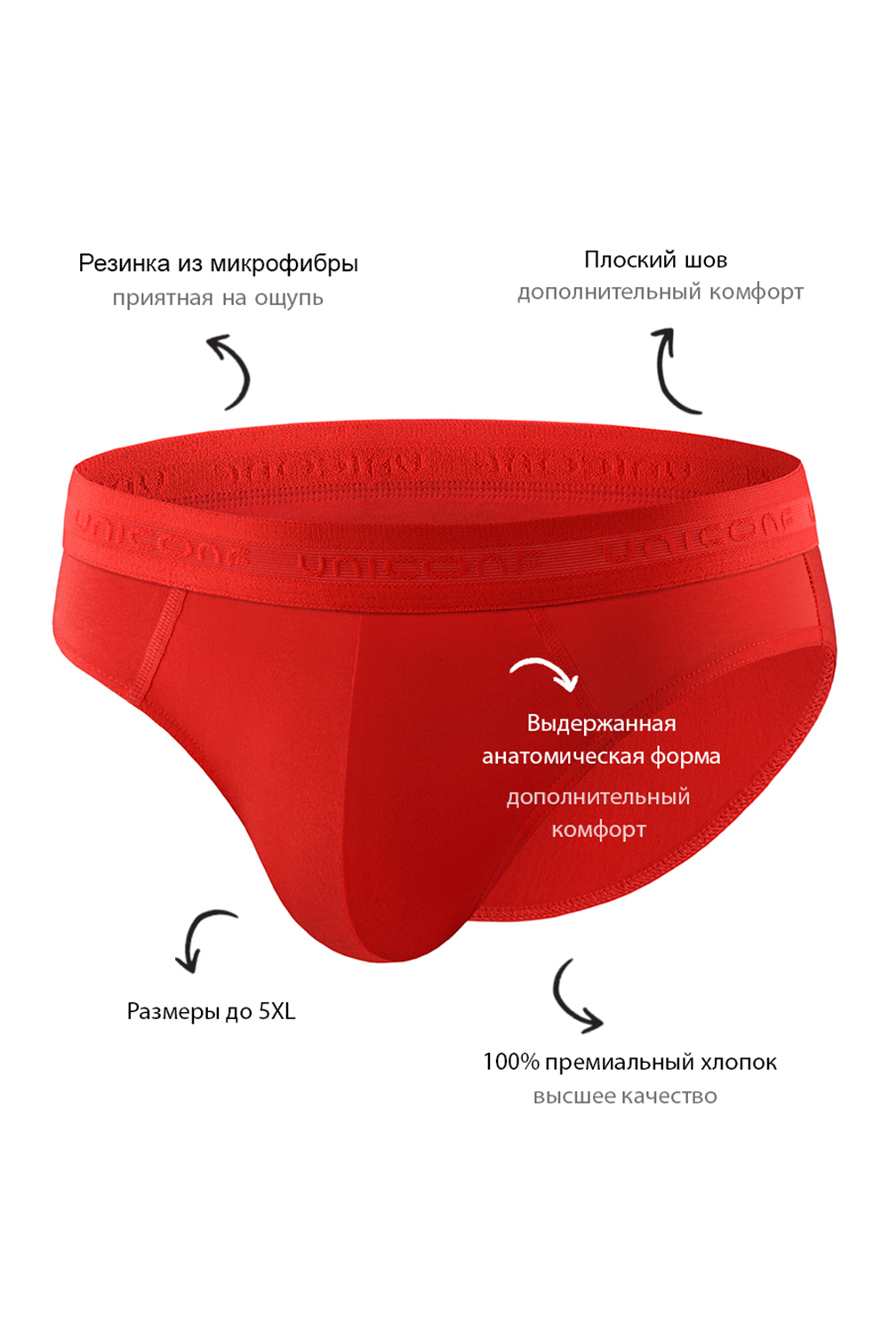 Мужские трусы PB05 Красный Uniconf