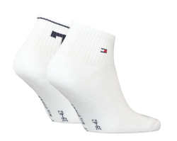 Теннисные носки Tommy Hilfiger Quarter Sport Patch 2P - white